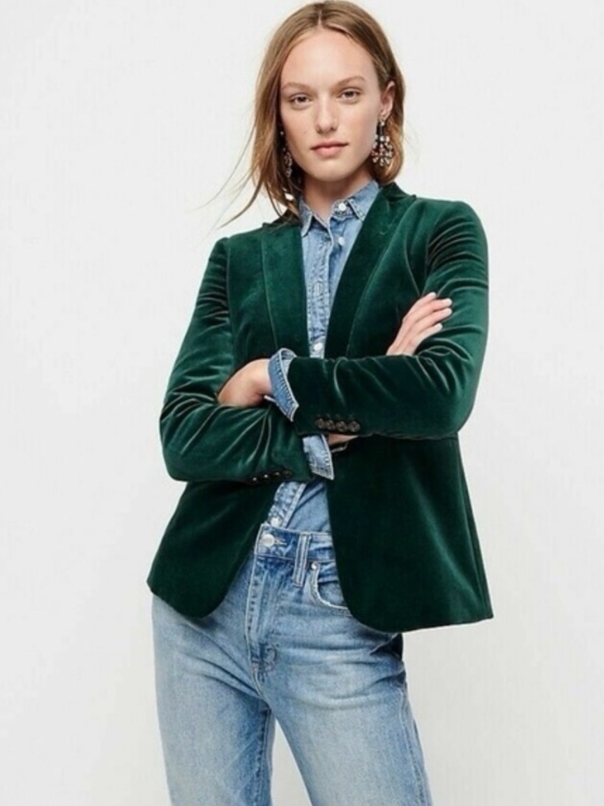 J.Crew Parke Velvet Blazer Nwt New